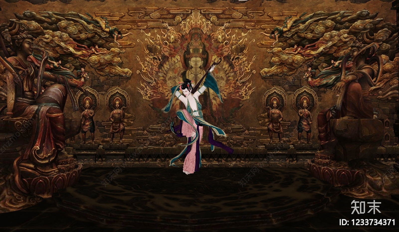 中式佛像SU模型下载【ID:1233734371】