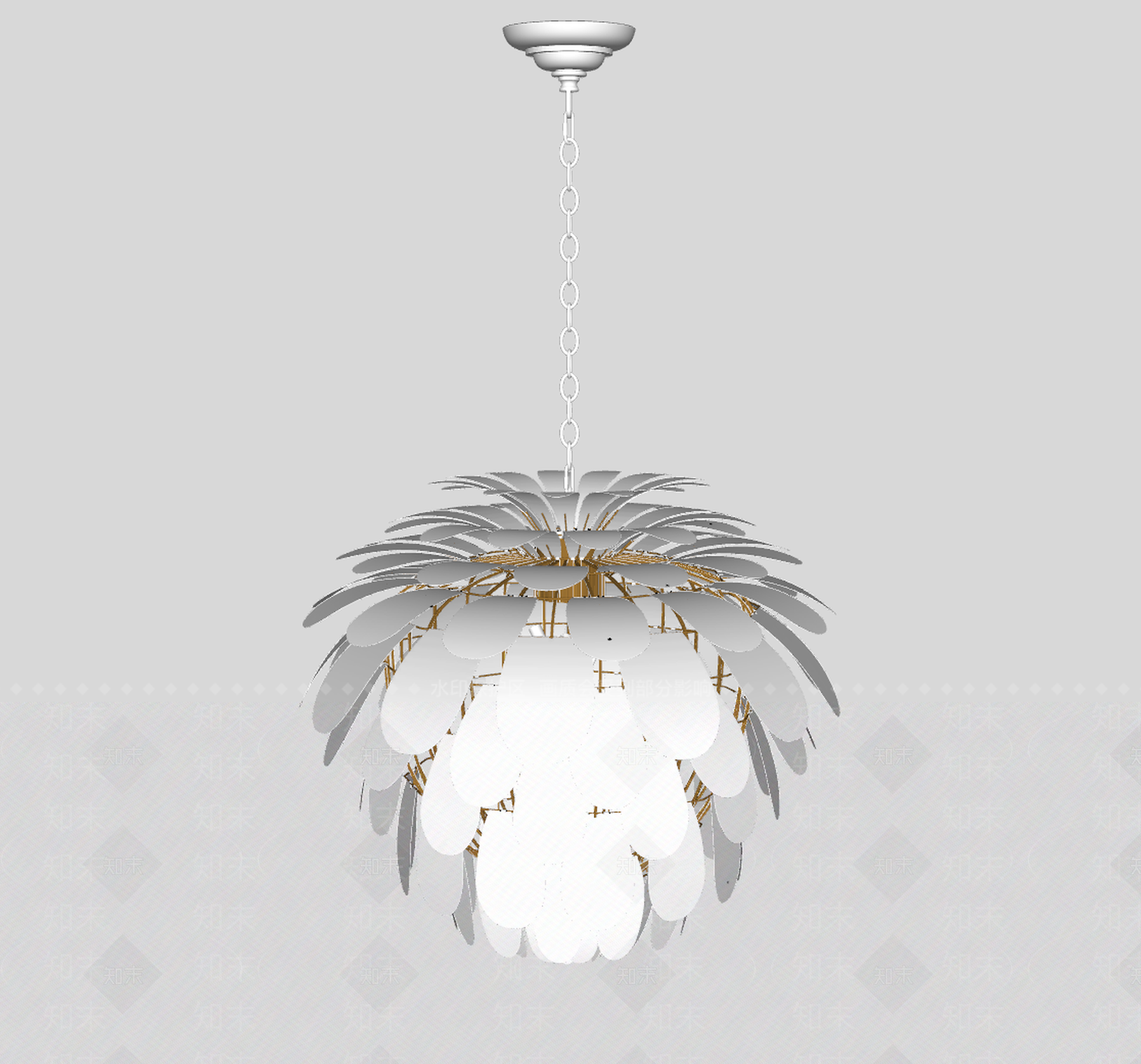 轻奢艺术吊灯SU模型下载【ID:1233735952】