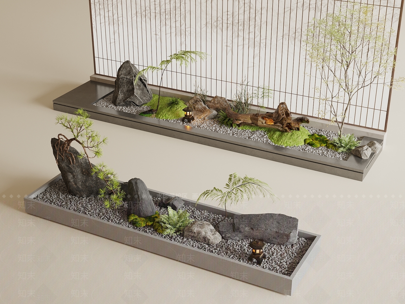日式住宅景观3D模型下载【ID:1233736245】