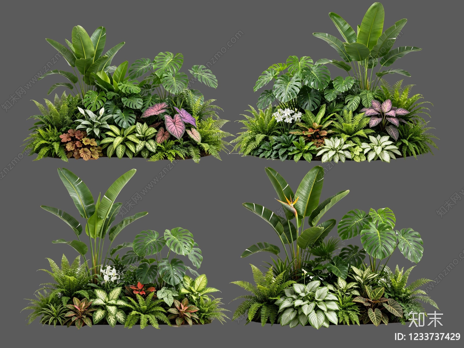 现代主义花境SU模型下载【ID:1233737429】