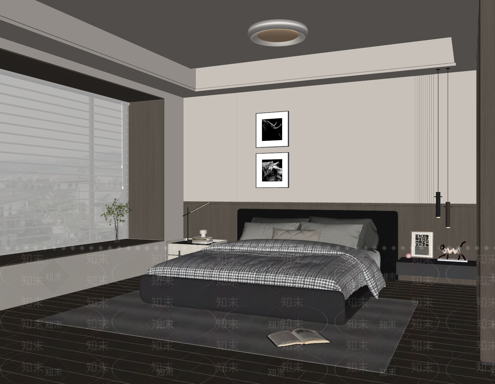 意式极简家居卧室SU模型下载【ID:1233737687】