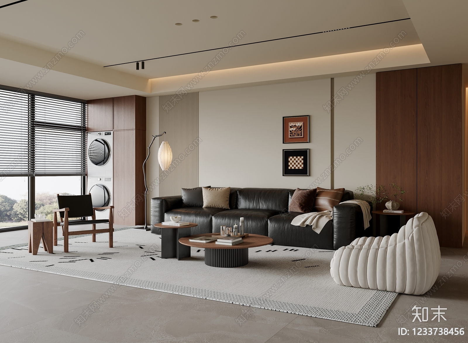 中古风家居客厅SU模型下载【ID:1233738456】
