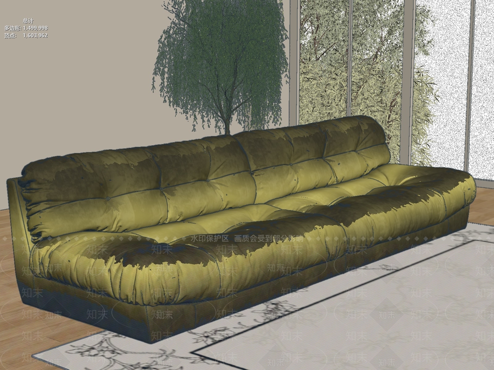 现代三人沙发3D模型下载【ID:1233738677】