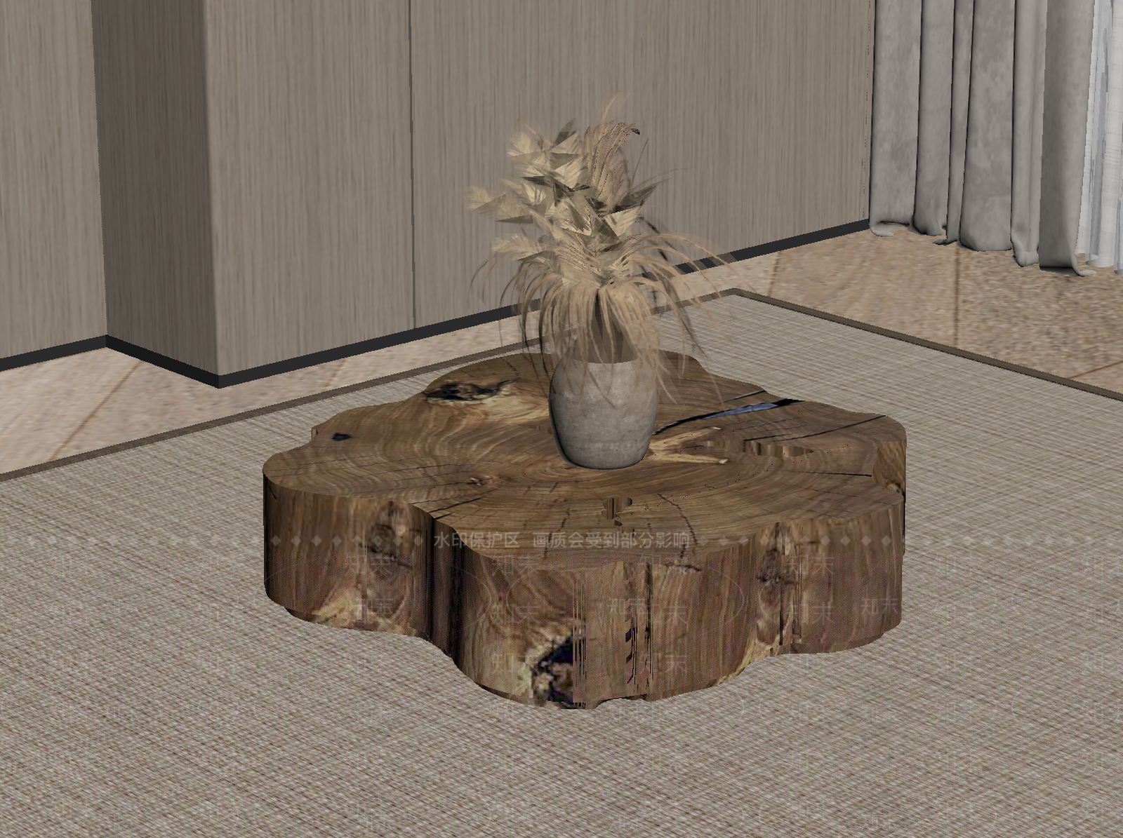 侘寂茶几SU模型下载【ID:1233739198】