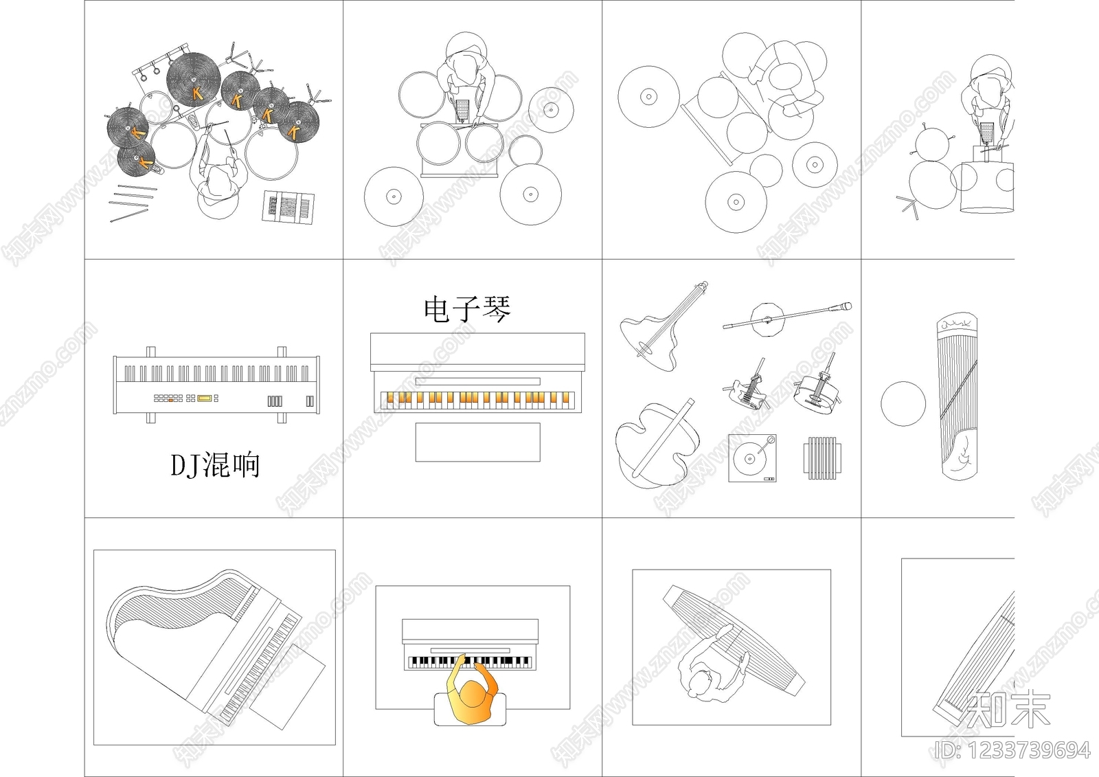 乐器cad施工图下载【ID:1233739694】