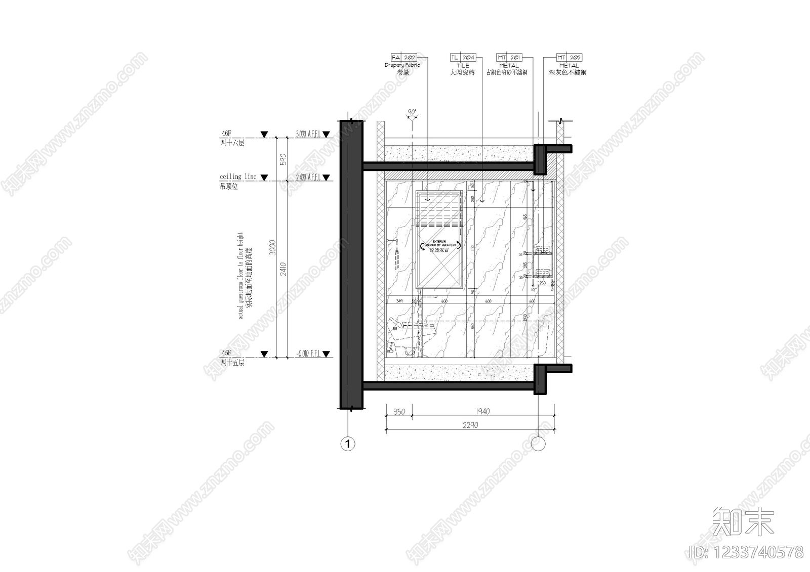 家装立面图cad施工图下载【ID:1233740578】