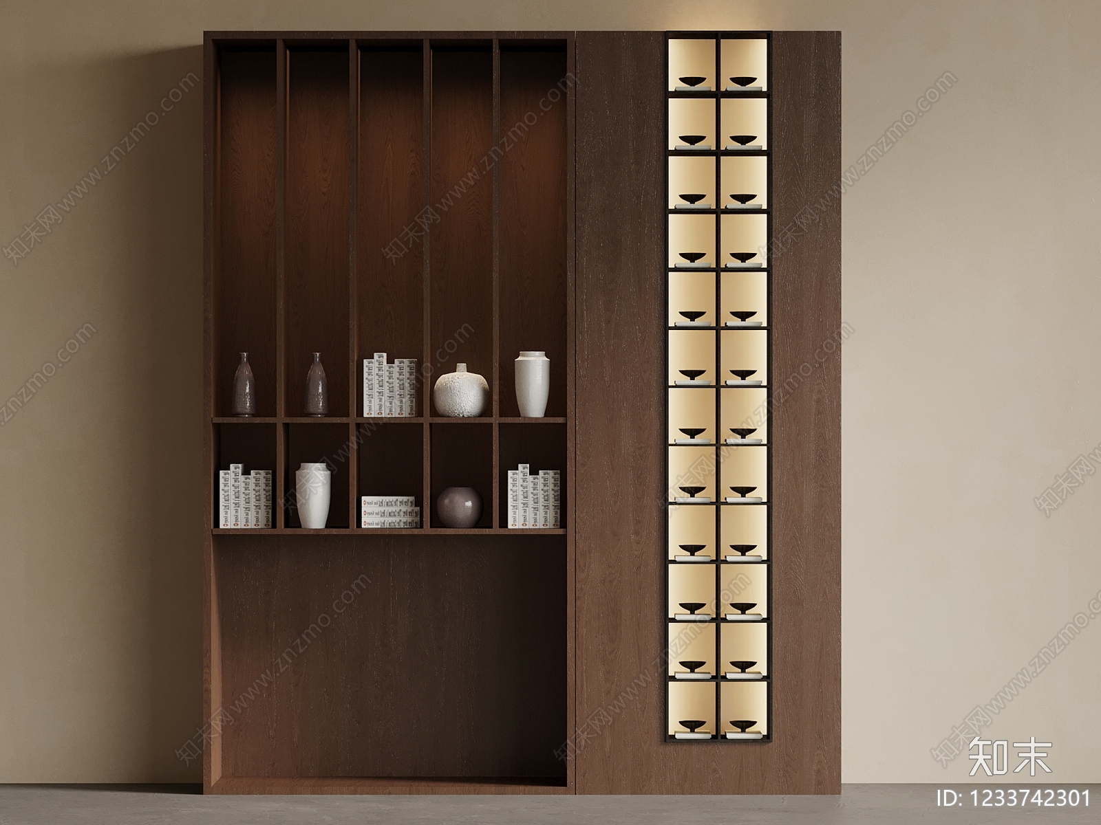 新中式茶柜3D模型下载【ID:1233742301】