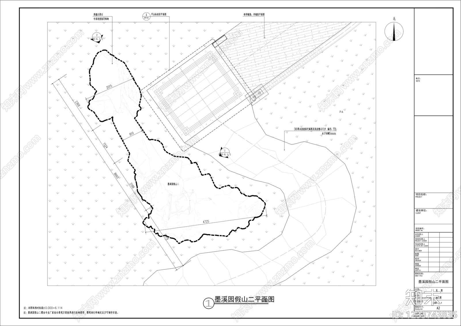 假山水景图库cad施工图下载【ID:1233743835】