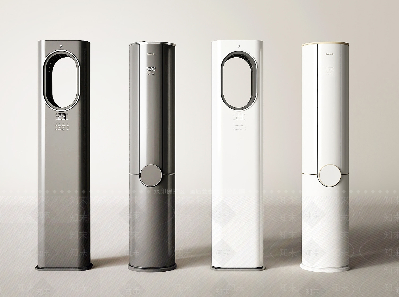 现代简约空调3D模型渲染效果图
