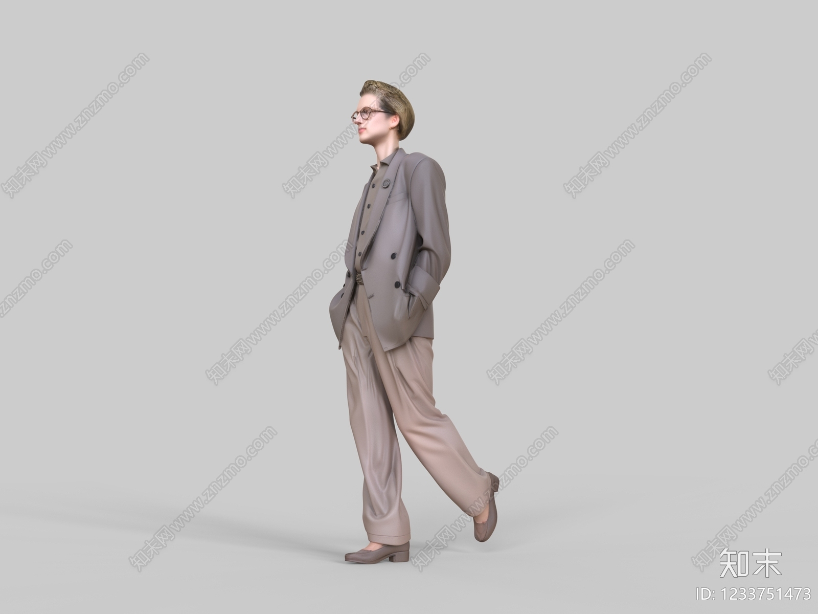 复古女人3D模型下载【ID:1233751473】