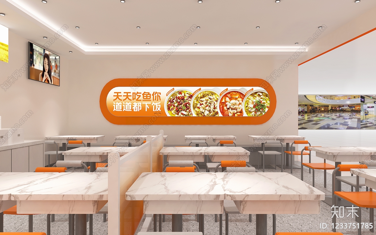 快餐店cad施工图下载【ID:1233751785】