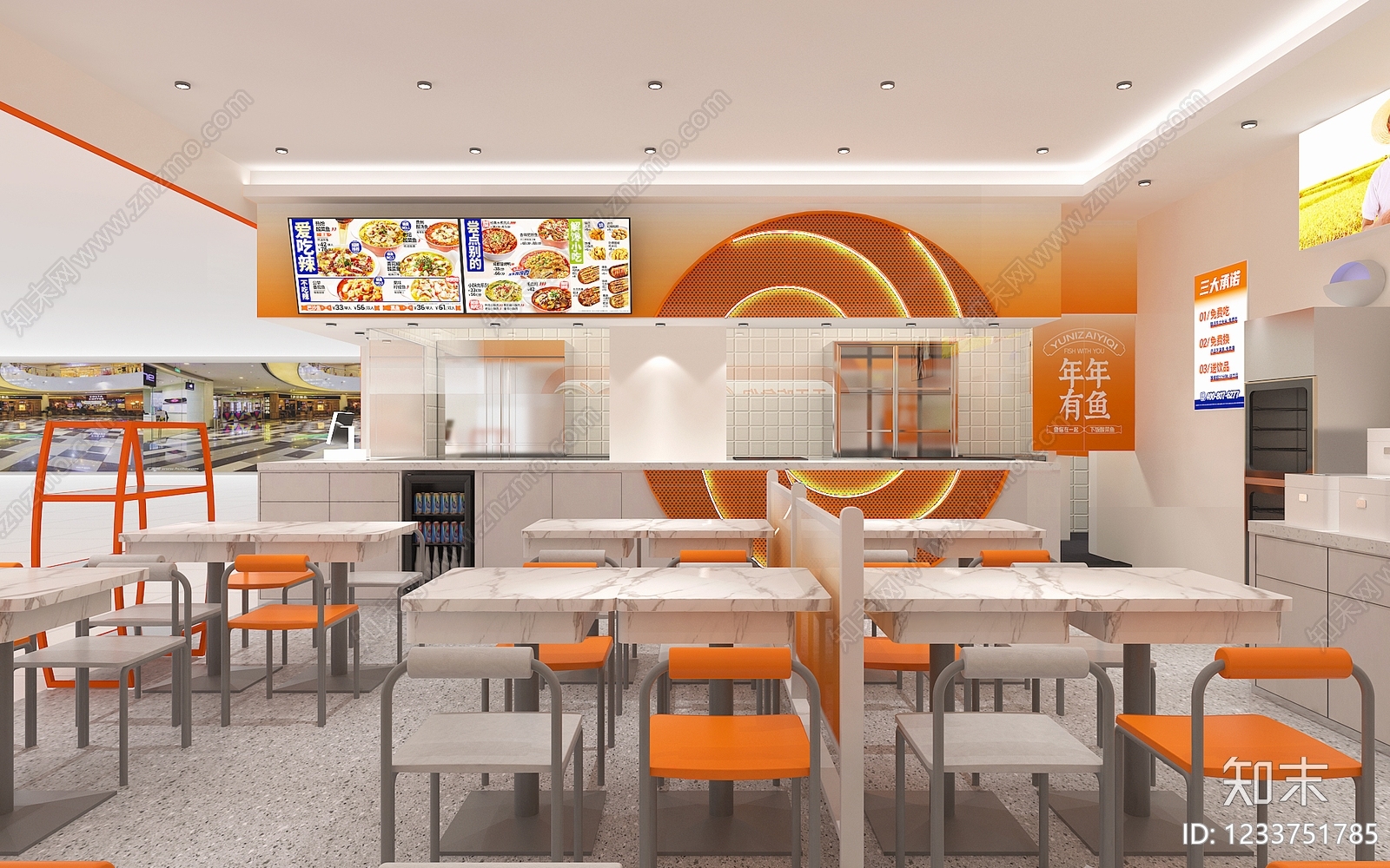 快餐店cad施工图下载【ID:1233751785】