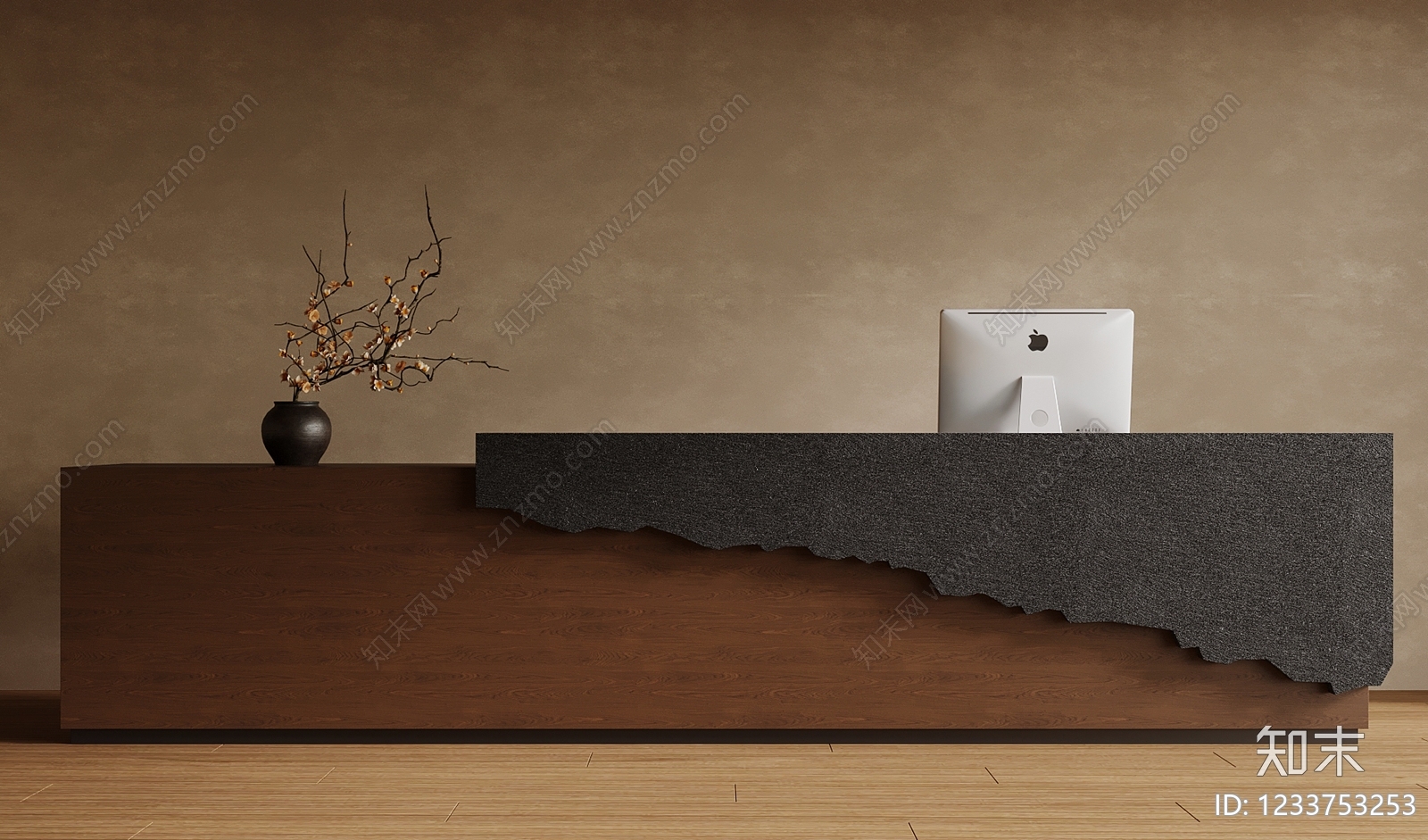 侘寂前台3D模型下载【ID:1233753253】