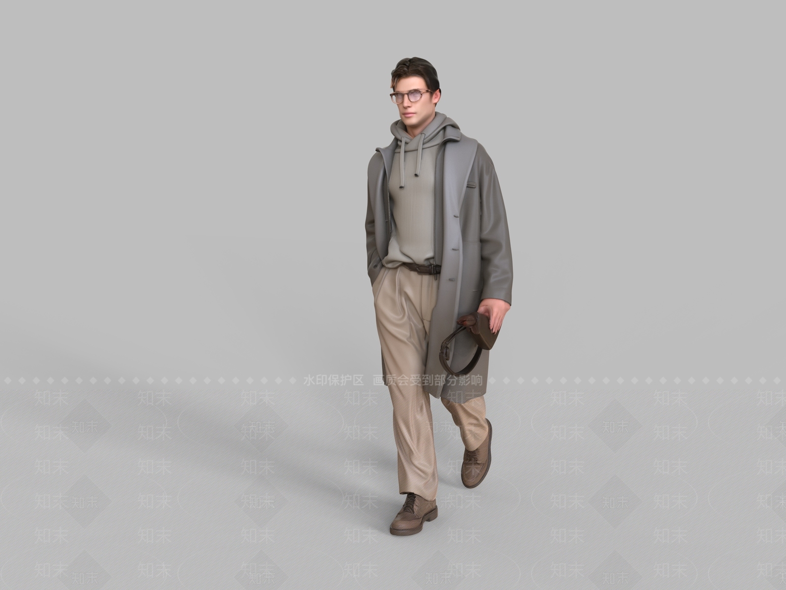 极简男人SU模型下载【ID:1233753302】