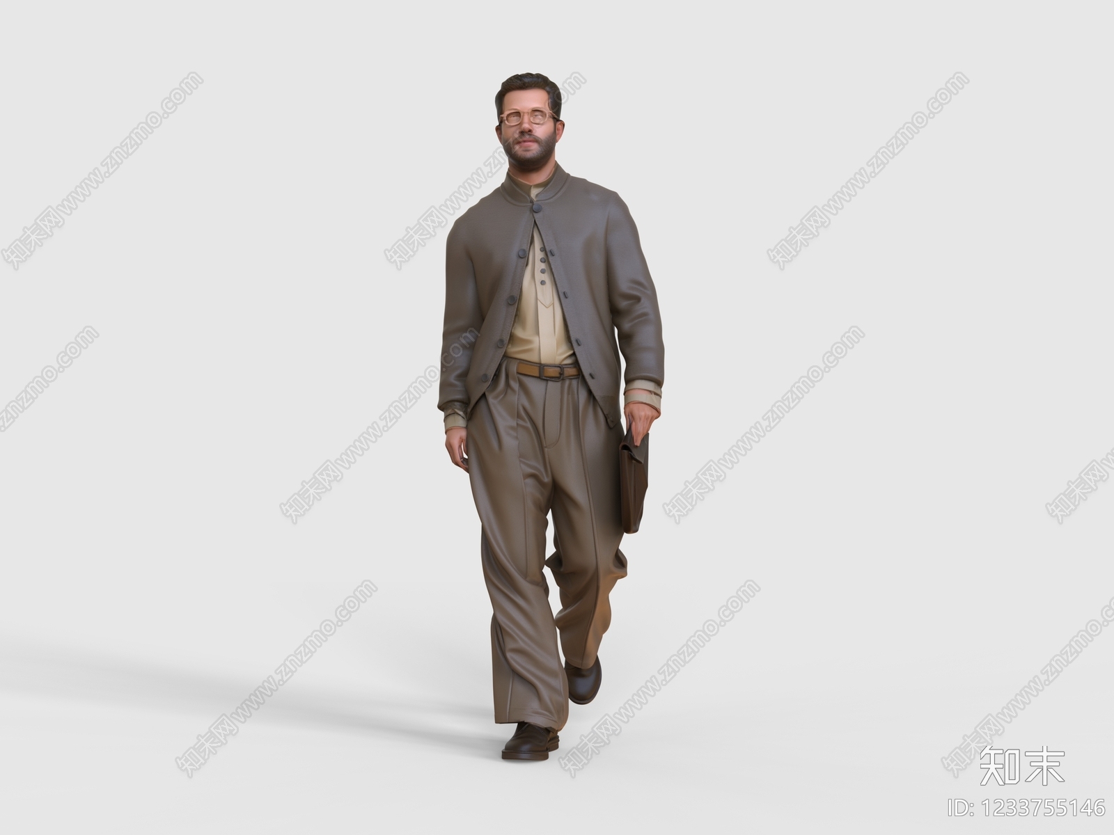 复古男人3D模型下载【ID:1233755146】
