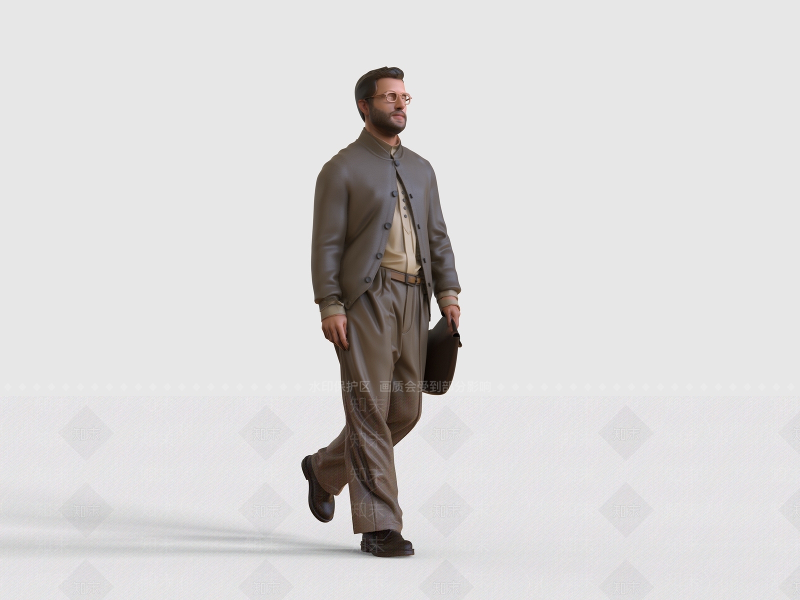 复古男人3D模型下载【ID:1233755146】
