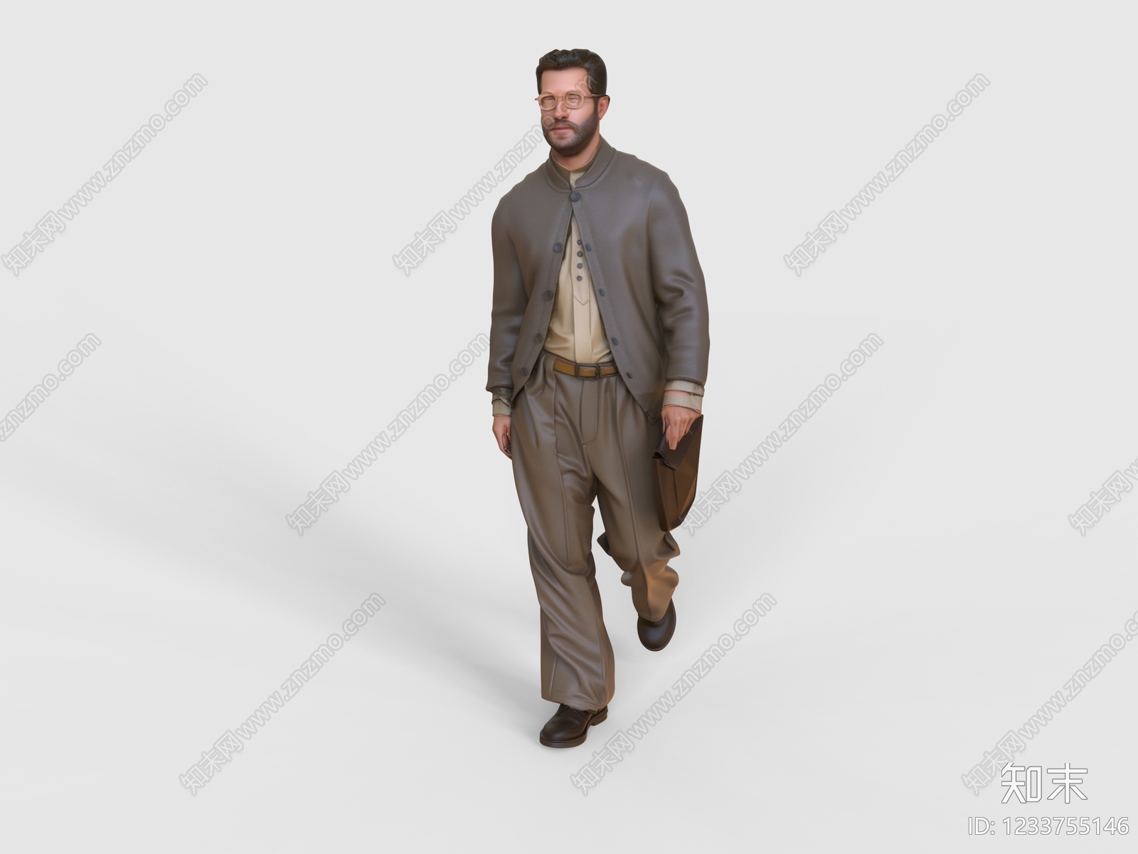 复古男人3D模型下载【ID:1233755146】