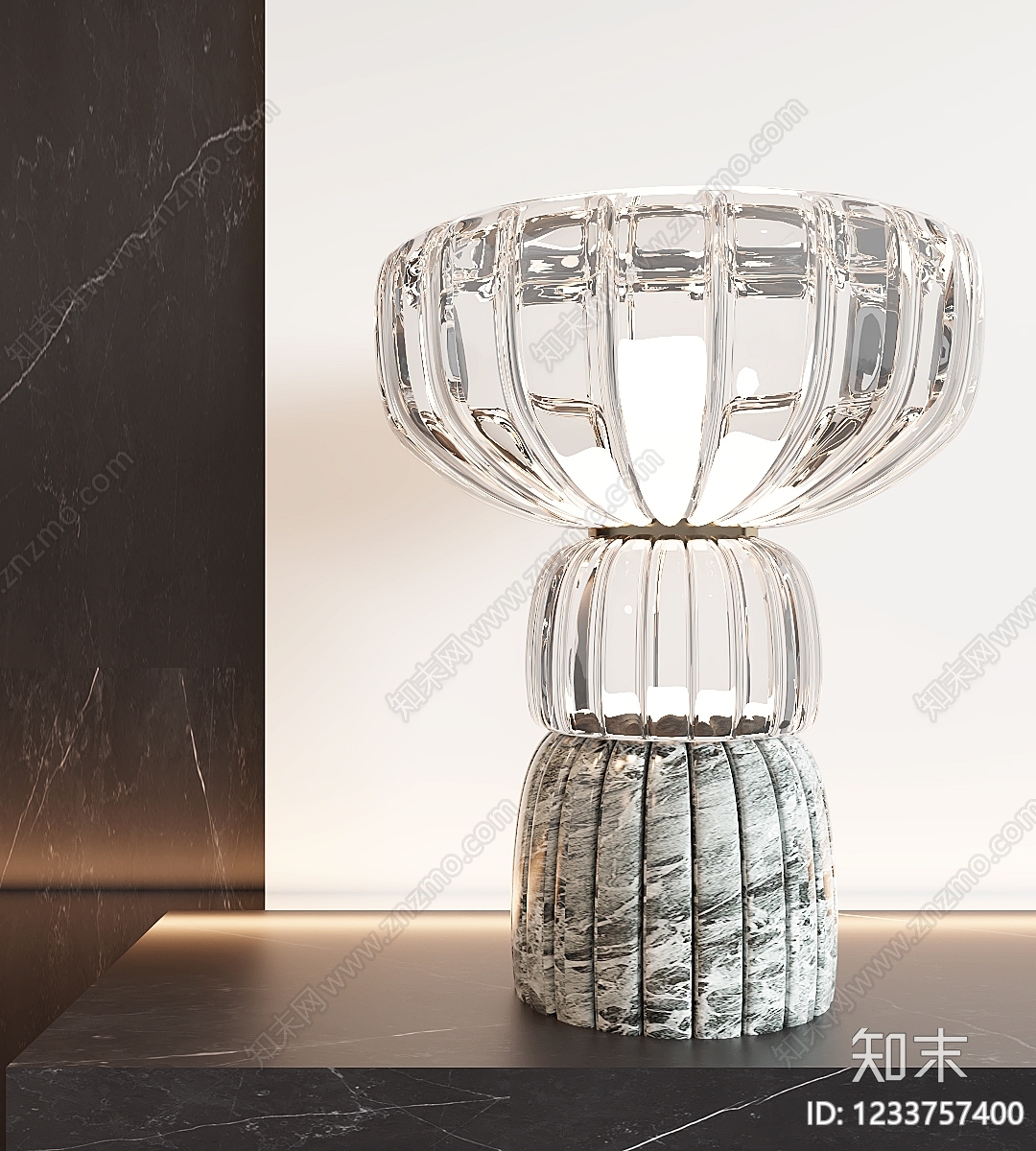 轻奢台灯SU模型下载【ID:1233757400】