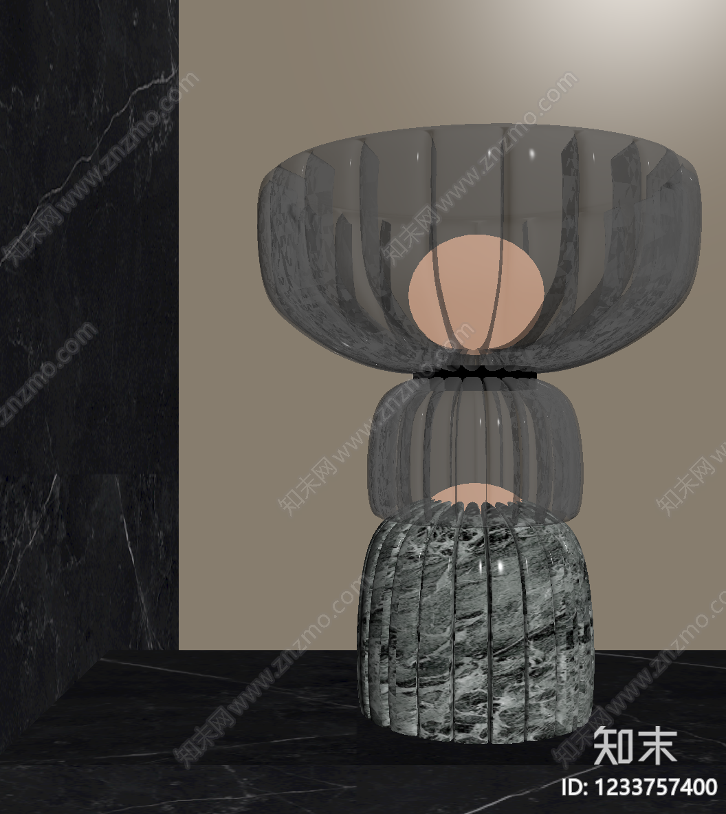 轻奢台灯SU模型下载【ID:1233757400】