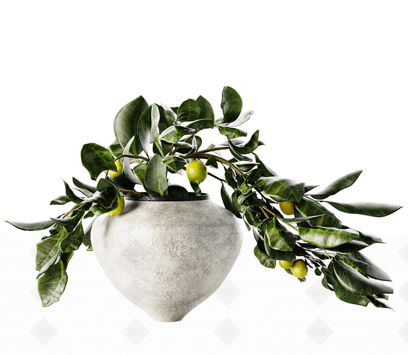 侘寂花艺3D模型下载【ID:1233759062】