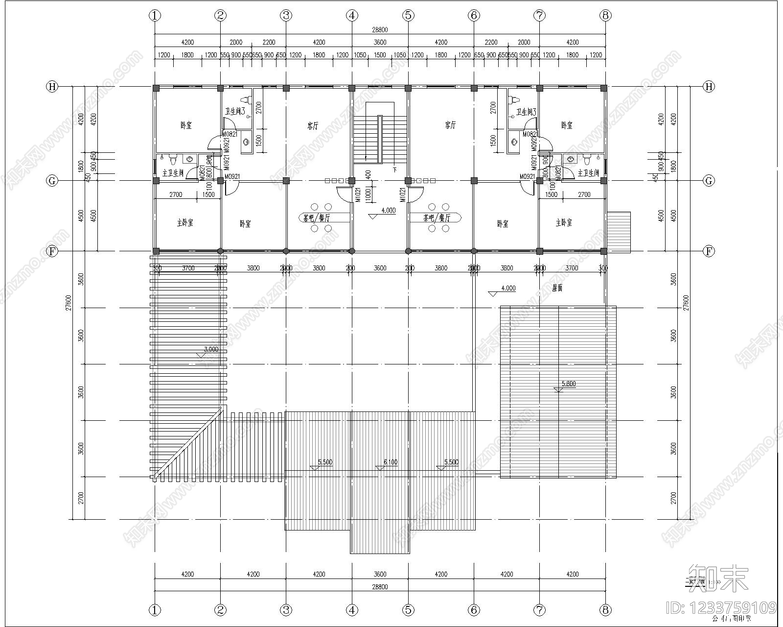仿古建筑cad施工图下载【ID:1233759109】
