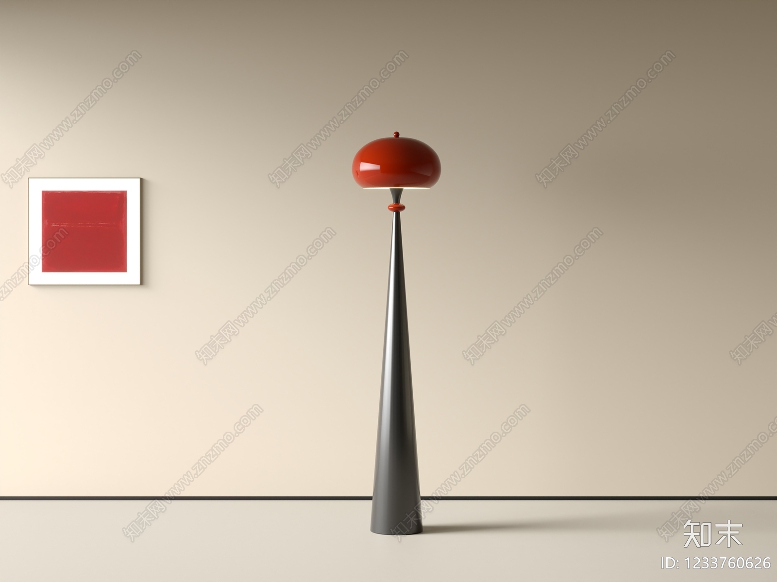 极简落地灯3D模型下载【ID:1233760626】