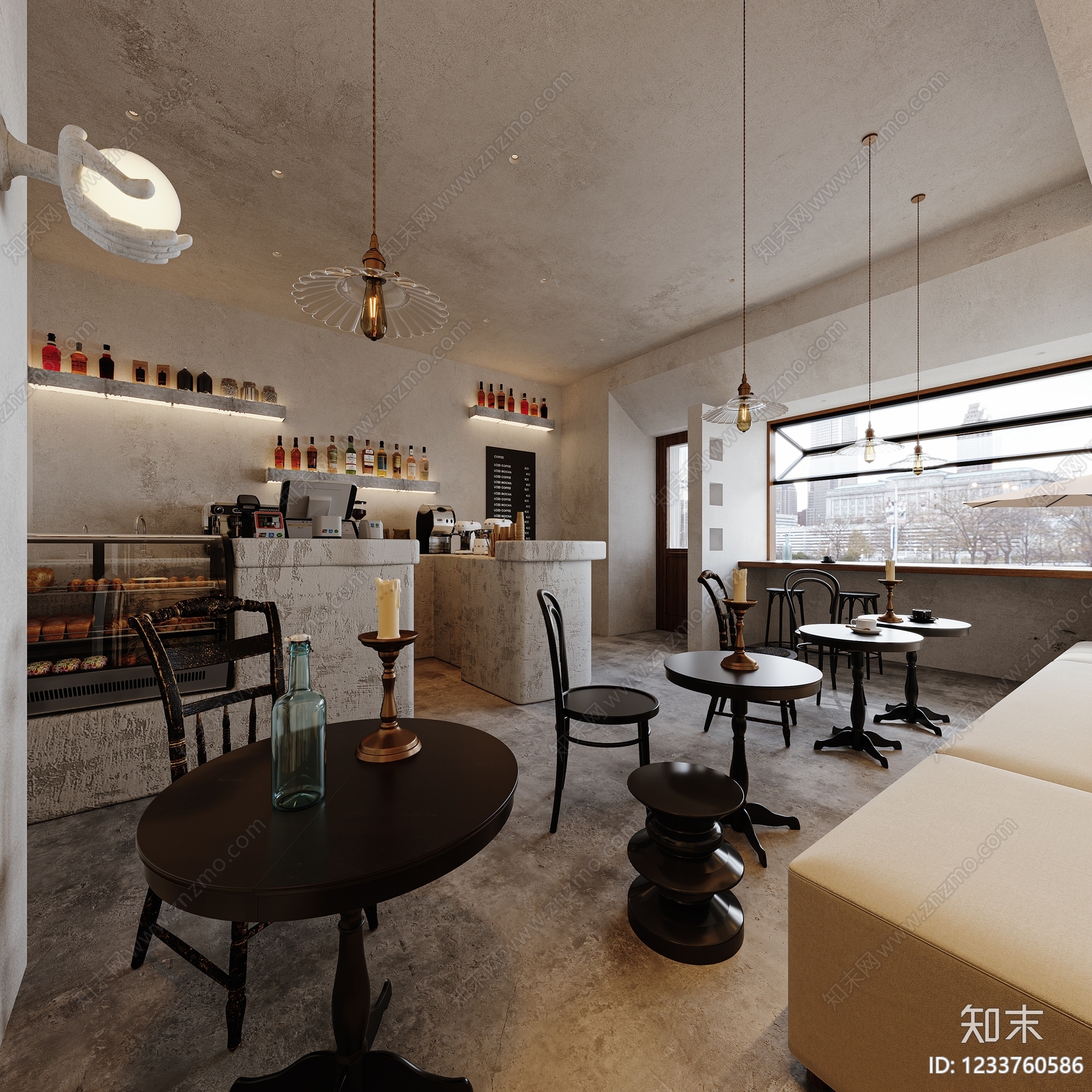 侘寂咖啡厅3D模型下载【ID:1233760586】