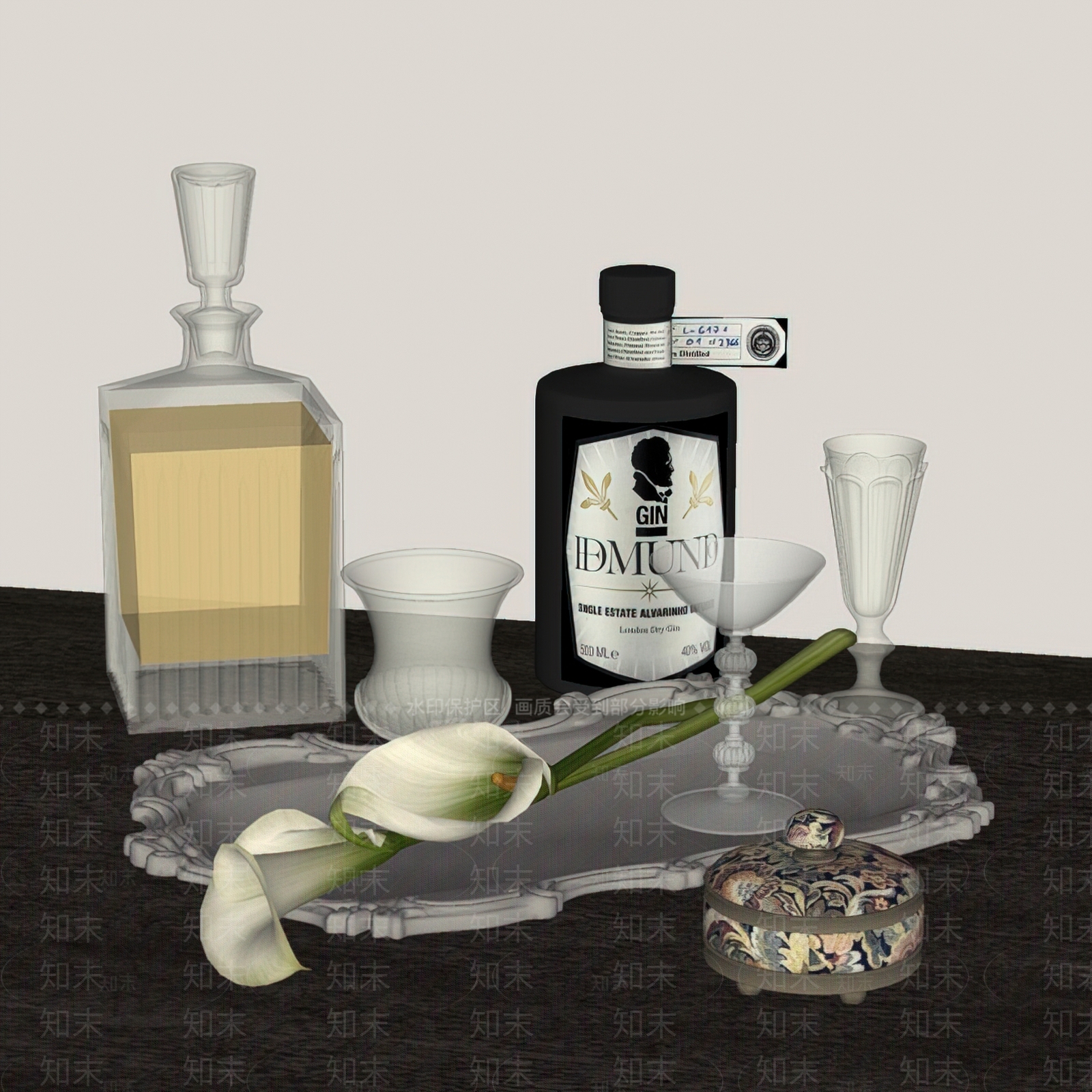 欧式酒具SU模型下载【ID:1233760854】