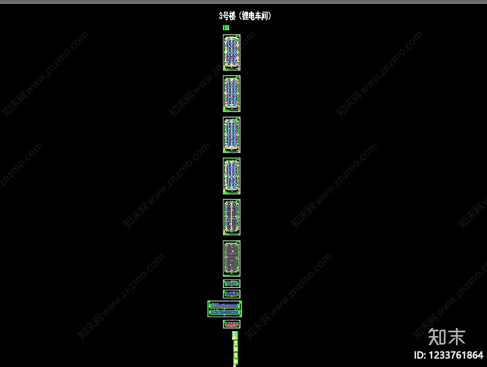 产业园建筑cad施工图下载【ID:1233761864】