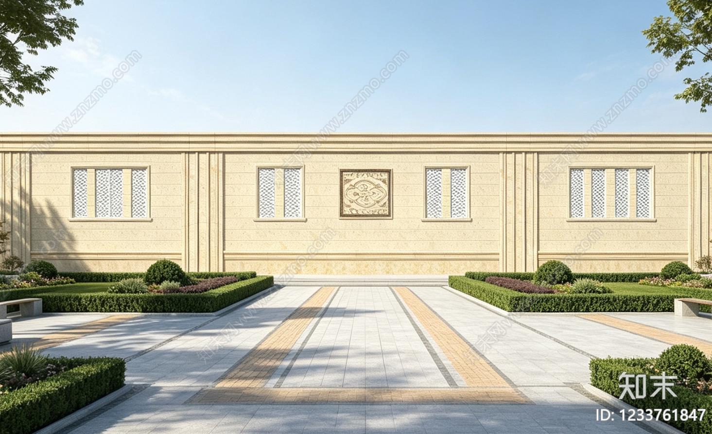 景墙cad施工图下载【ID:1233761847】