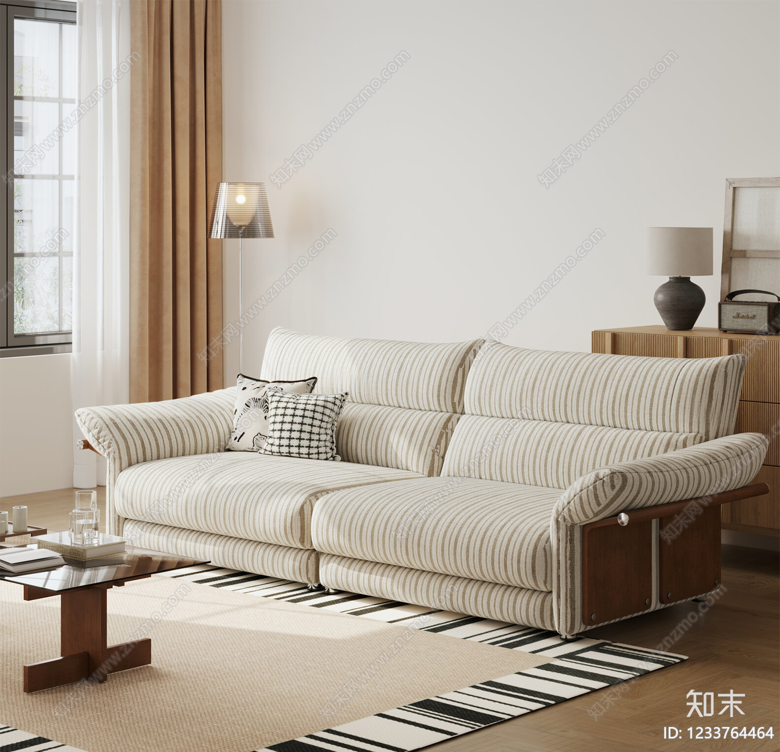 中古风双人沙发3D模型下载【ID:1233764464】