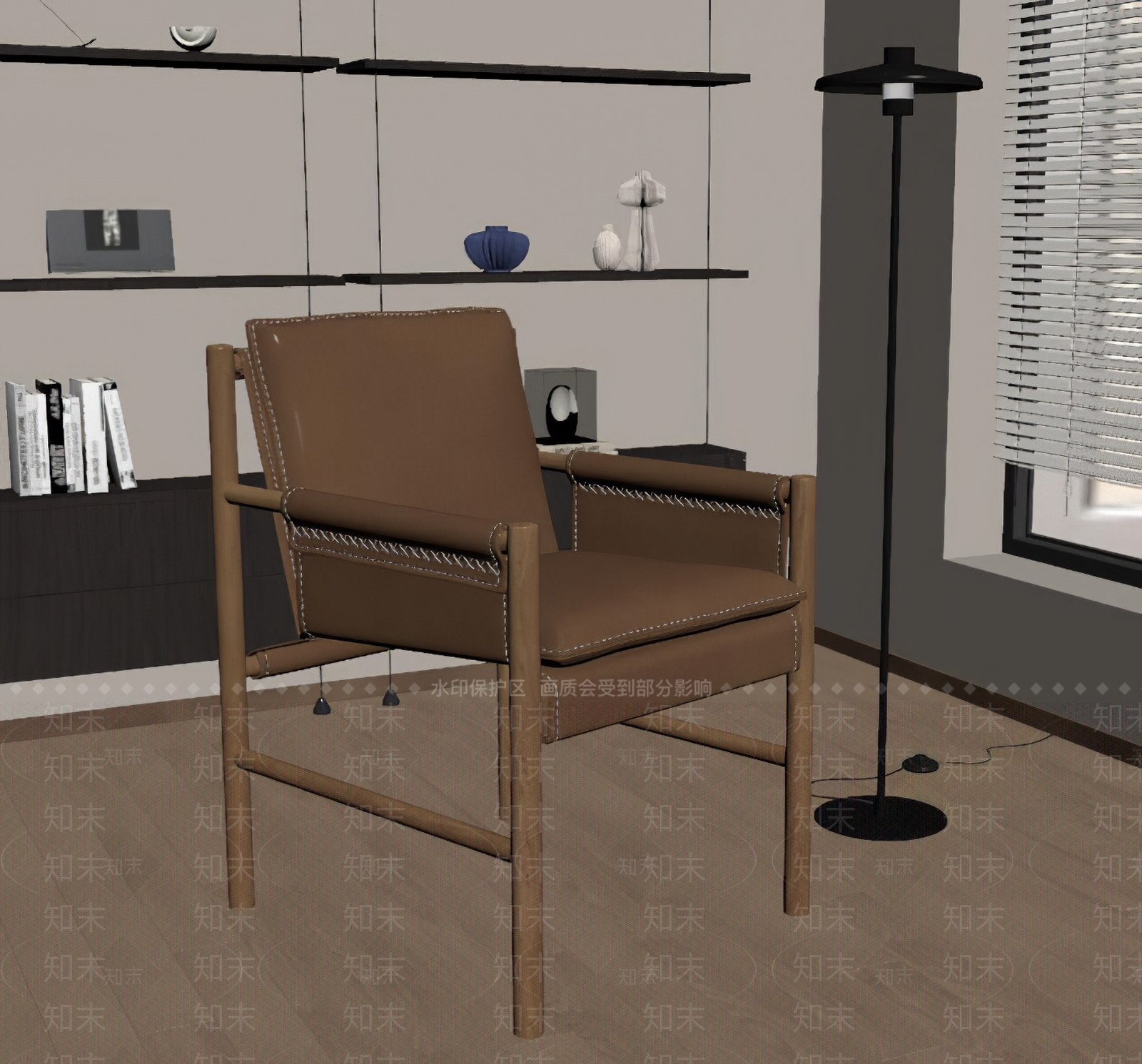 现代简约休闲椅SU模型下载【ID:1233765892】