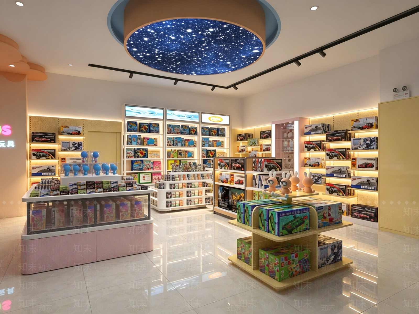 现代简约玩具礼品店3D模型下载【ID:1233766429】