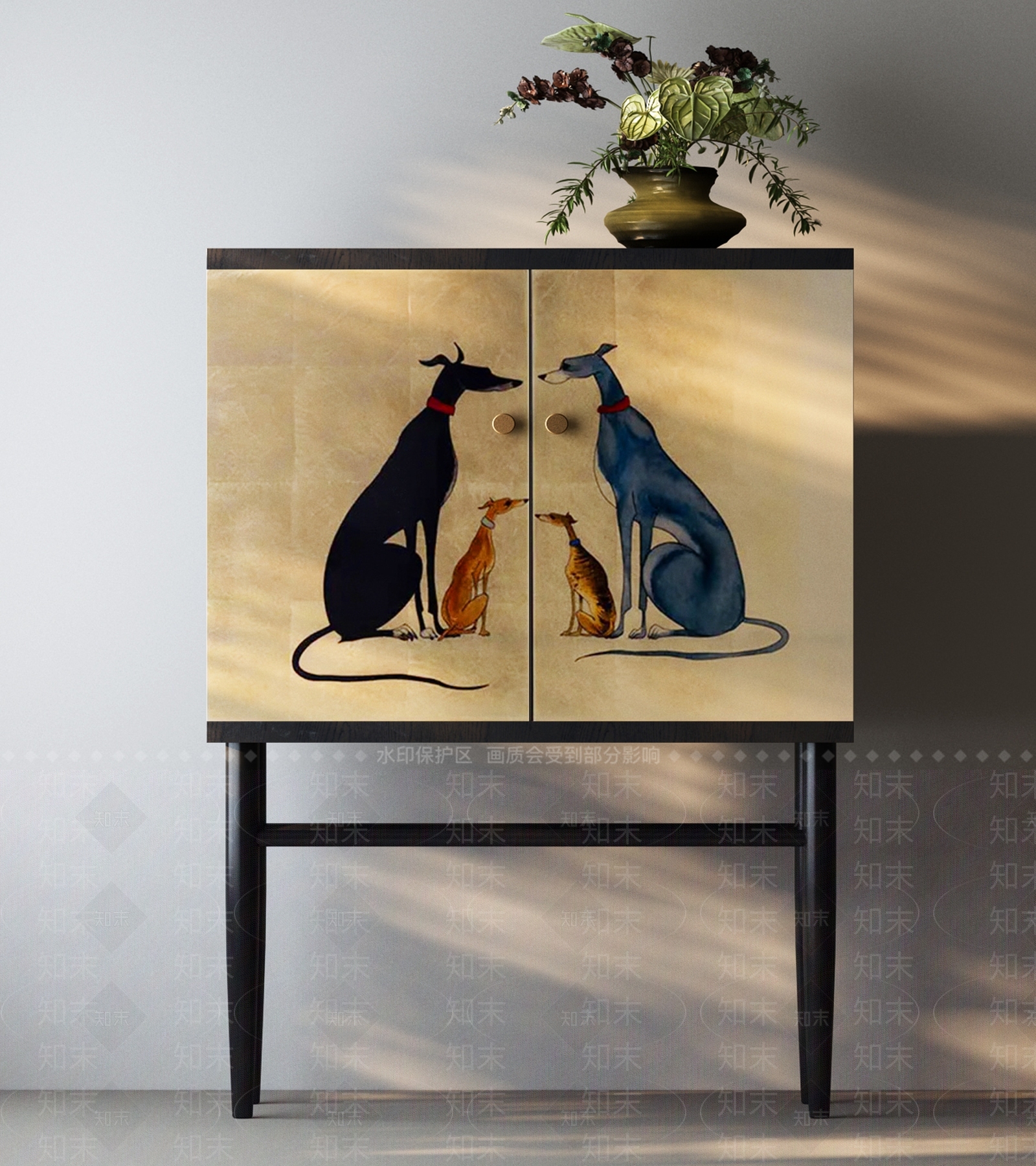 中古风玄关柜SU模型下载【ID:1233767752】