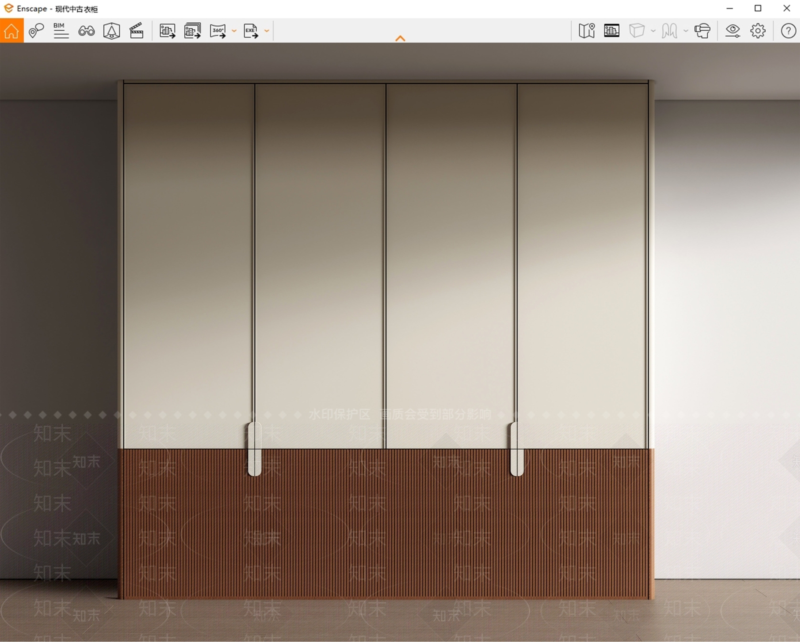 中古风衣柜SU模型下载【ID:1233768106】