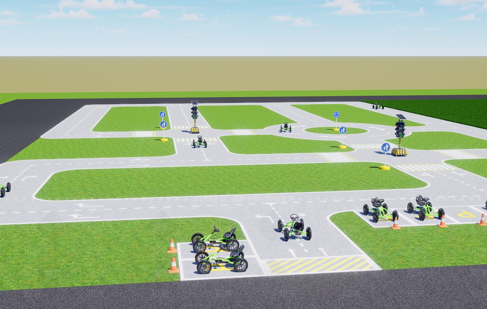 现代街道3D模型下载【ID:1233768857】