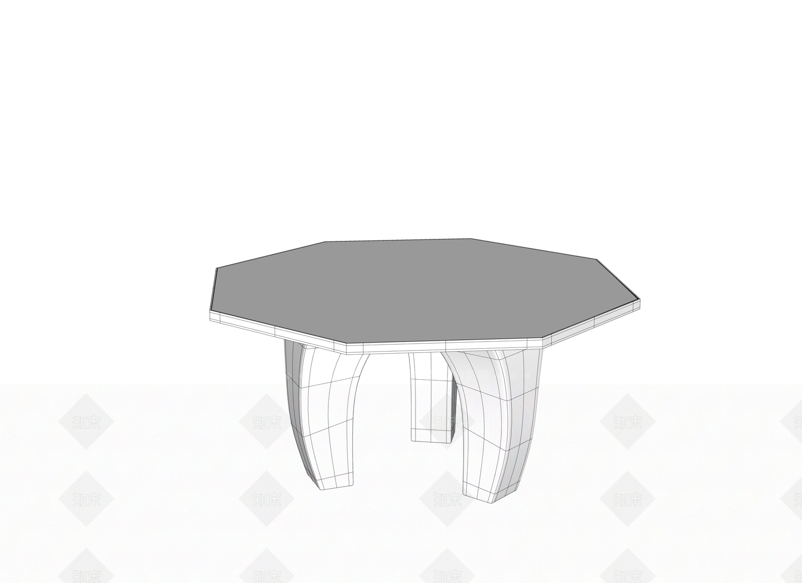 中古风茶几SU模型下载【ID:1233770172】