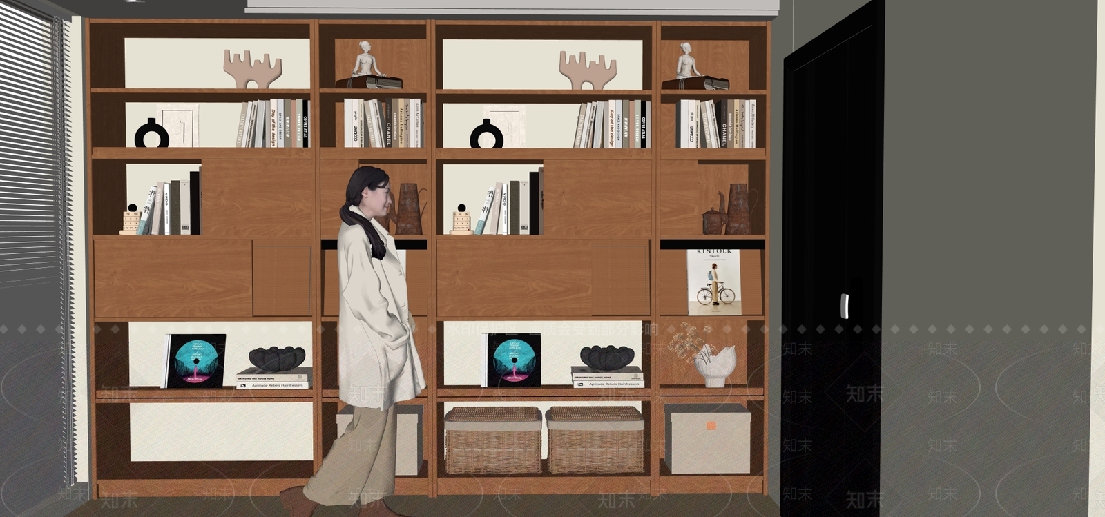 中古风书房SU模型下载【ID:1233770665】