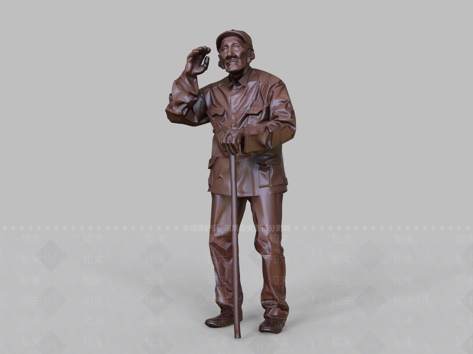 中式景观雕塑3D模型下载【ID:1233774376】