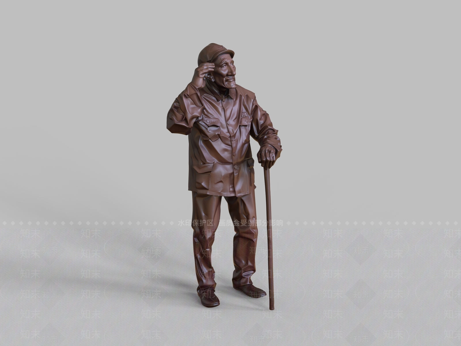 中式景观雕塑3D模型下载【ID:1233774376】