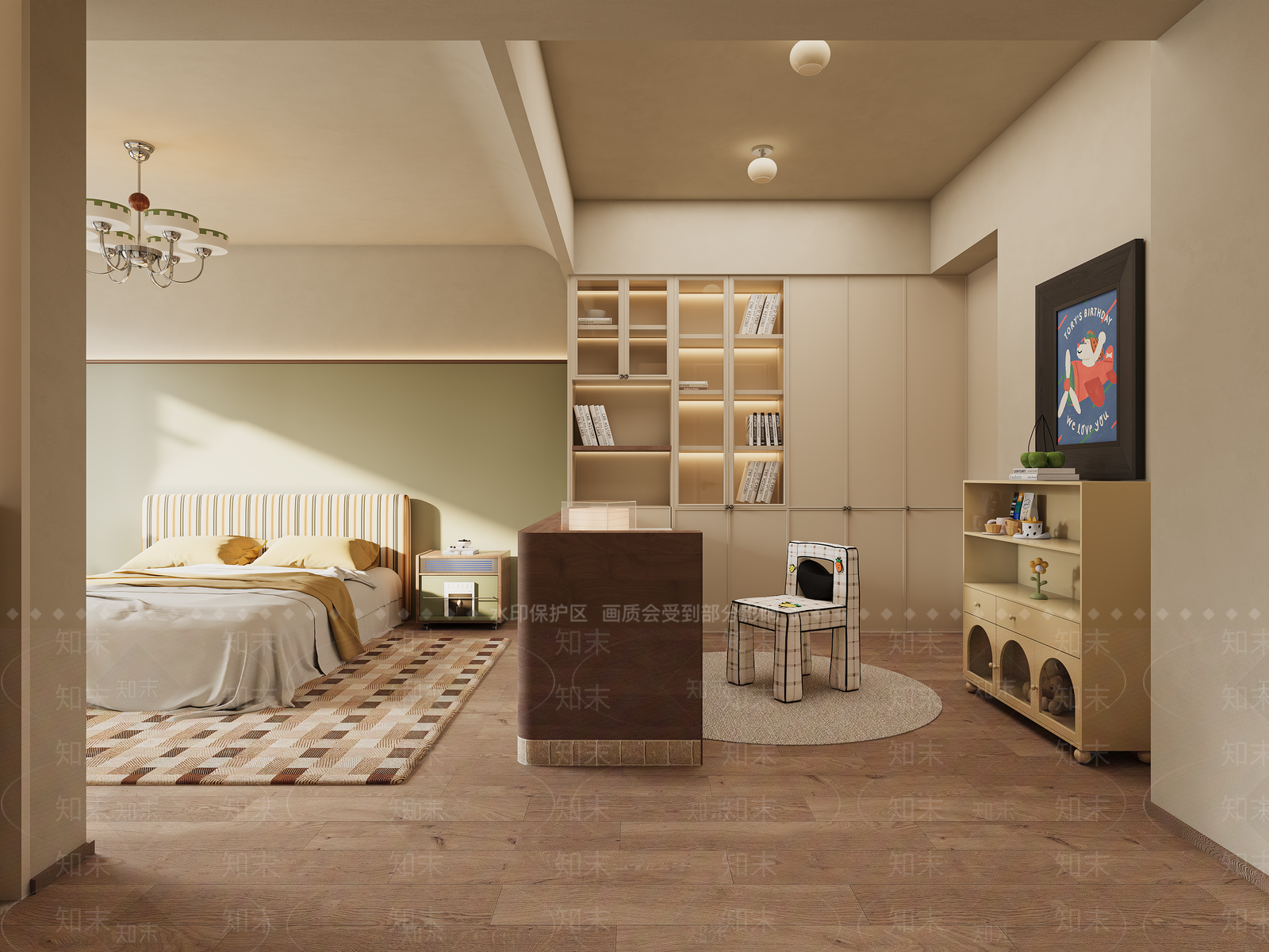 中古风主卧3D模型下载【ID:1233783206】