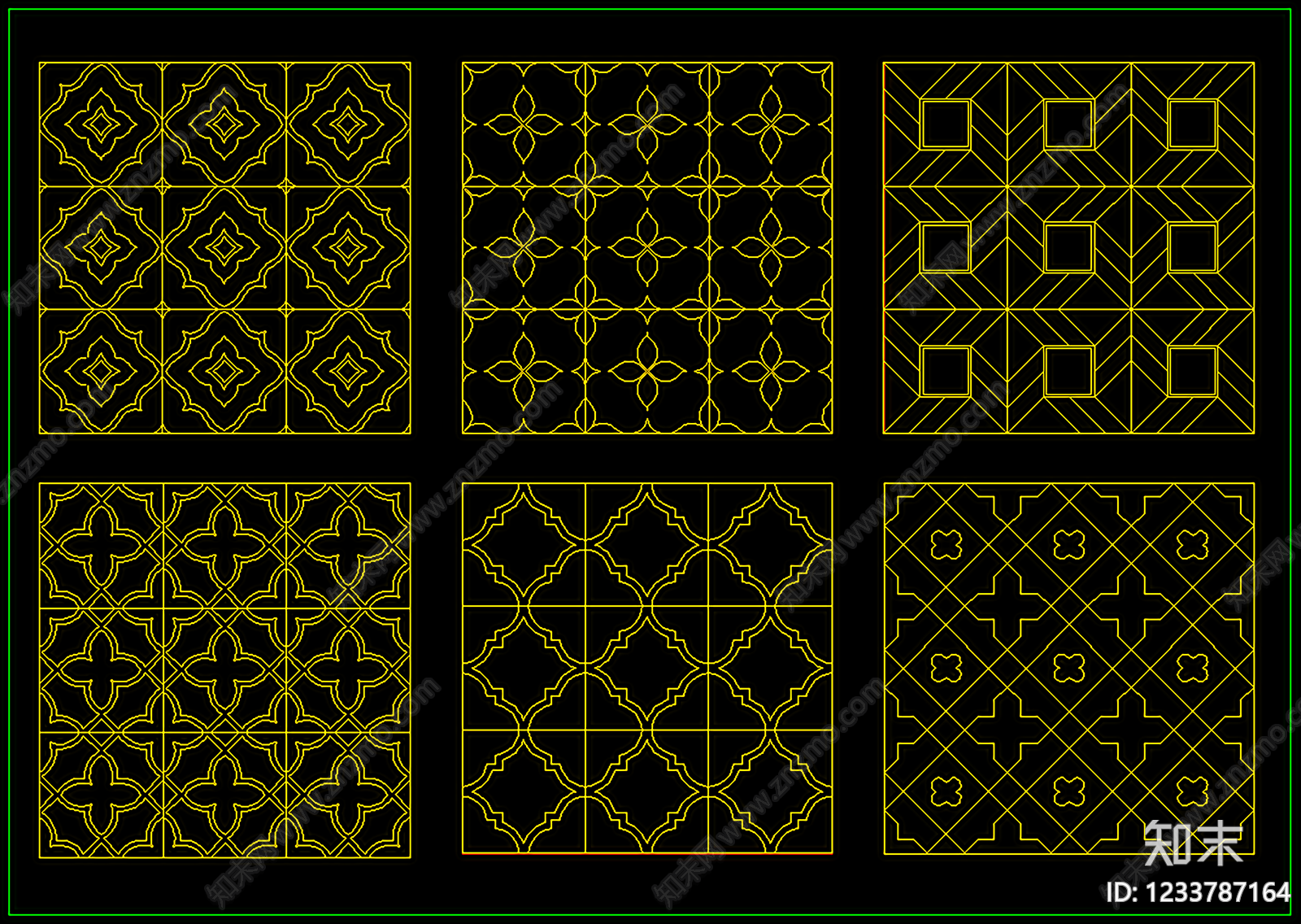 复古填充图案CAD图纸