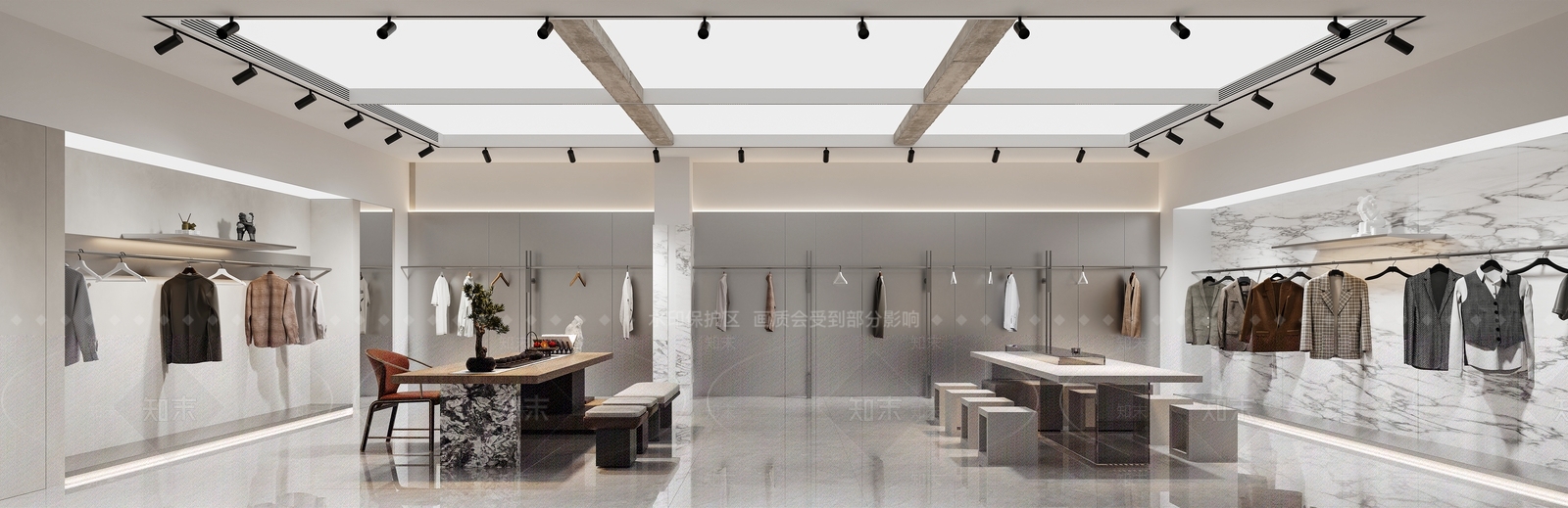 意式极简服装店3D模型下载【ID:1233788548】
