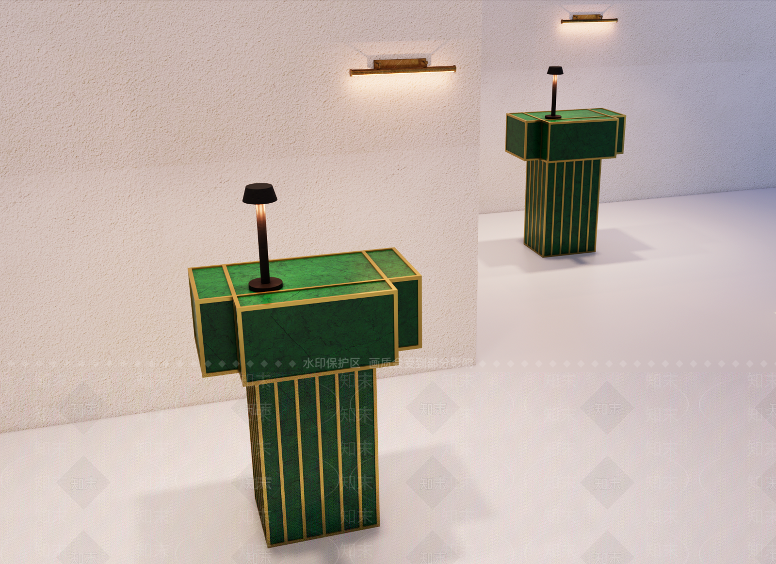 轻奢前台3D模型下载【ID:1233789144】