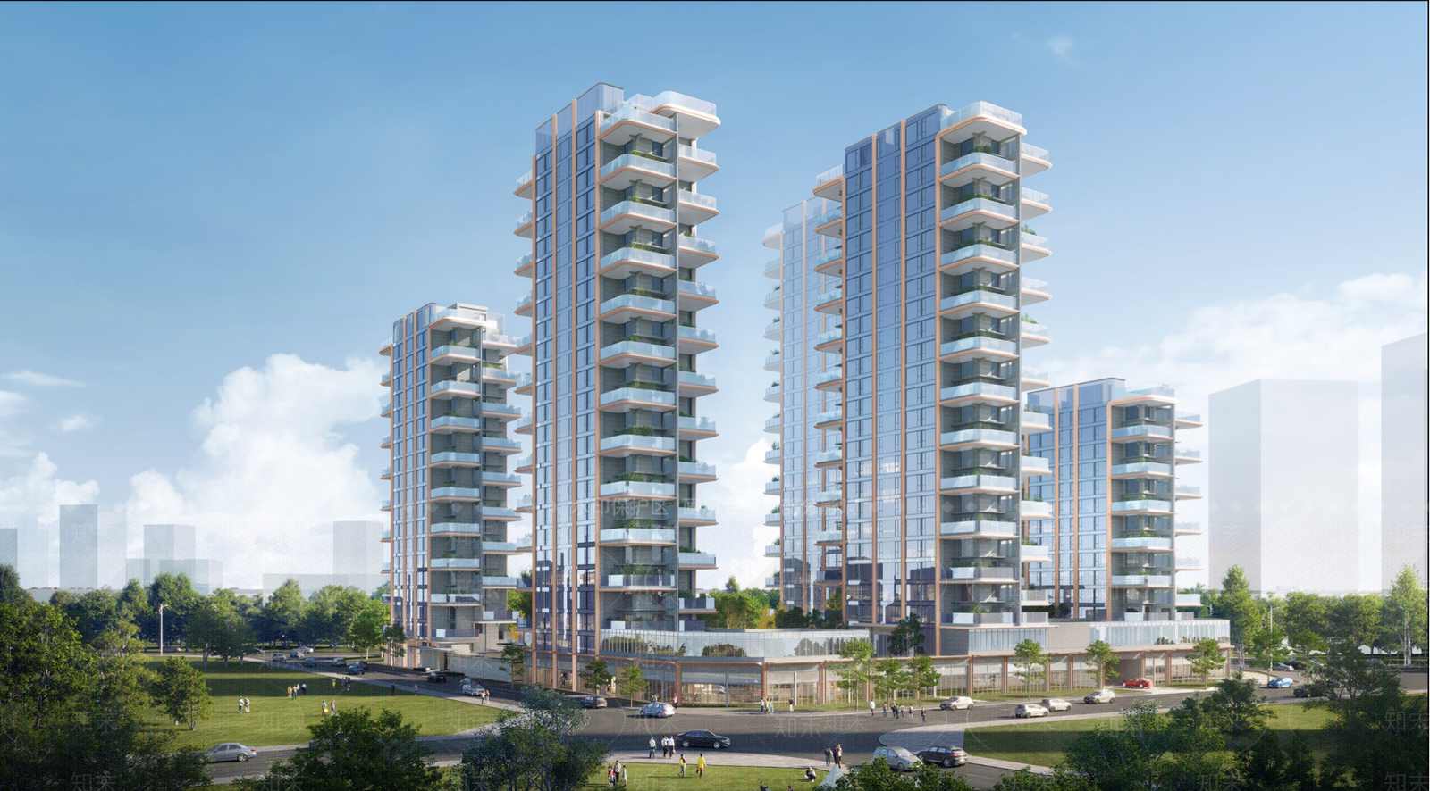 现代主义小高层住宅楼SU模型下载【ID:1233795196】