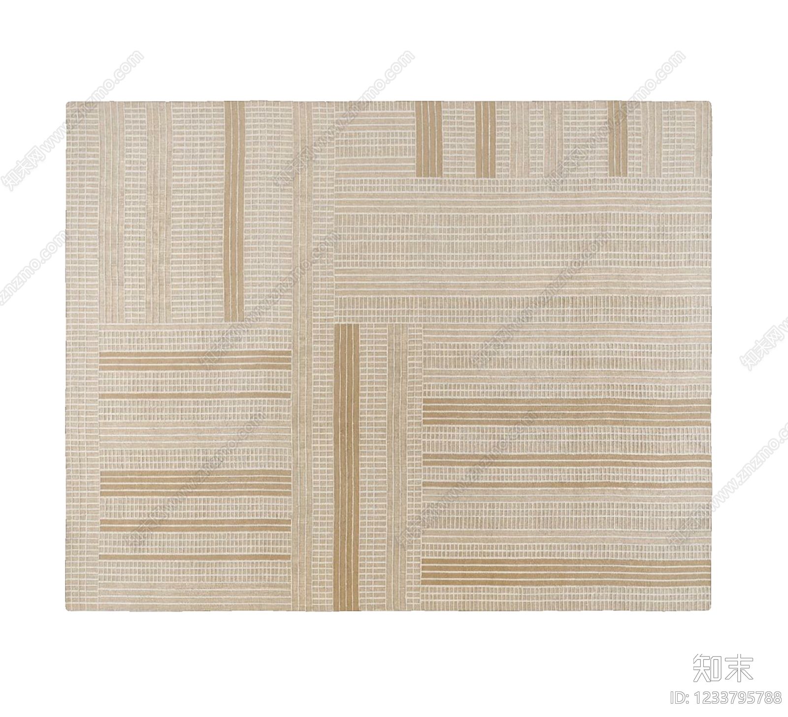 现代简约地毯SU模型下载【ID:1233795788】