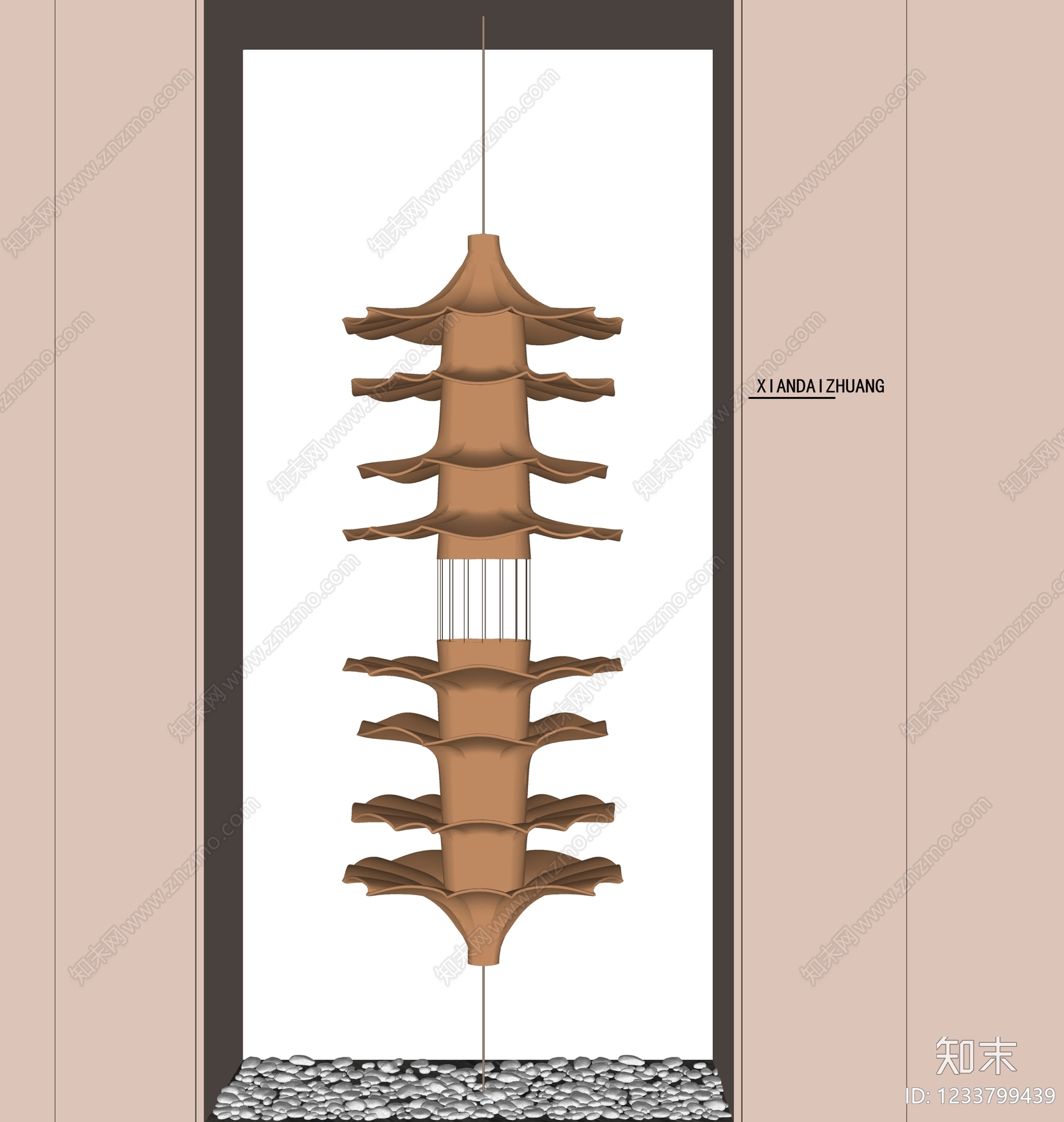 新中式艺术装置SU模型下载【ID:1233799439】