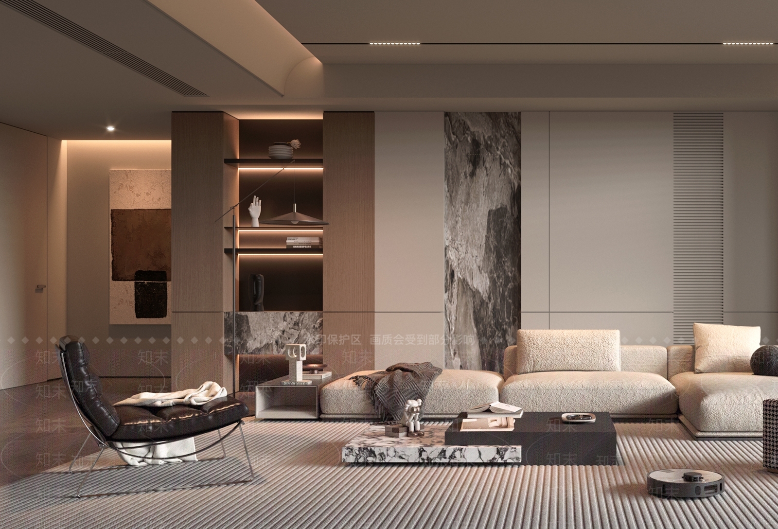 意式极简家居客厅3D模型下载【ID:1233800663】