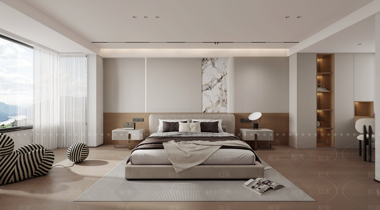 现代简约主卧3D模型下载【ID:1233801197】