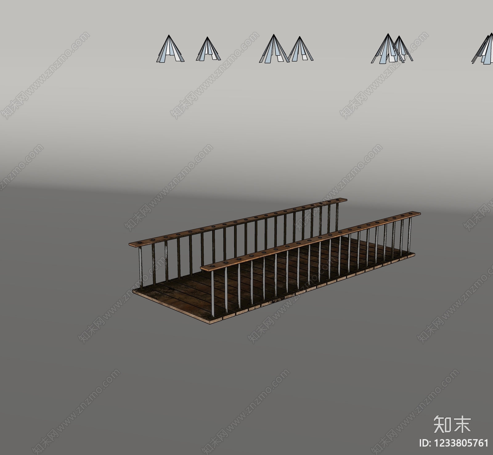 工业风围栏护栏SU模型下载【ID:1233805761】
